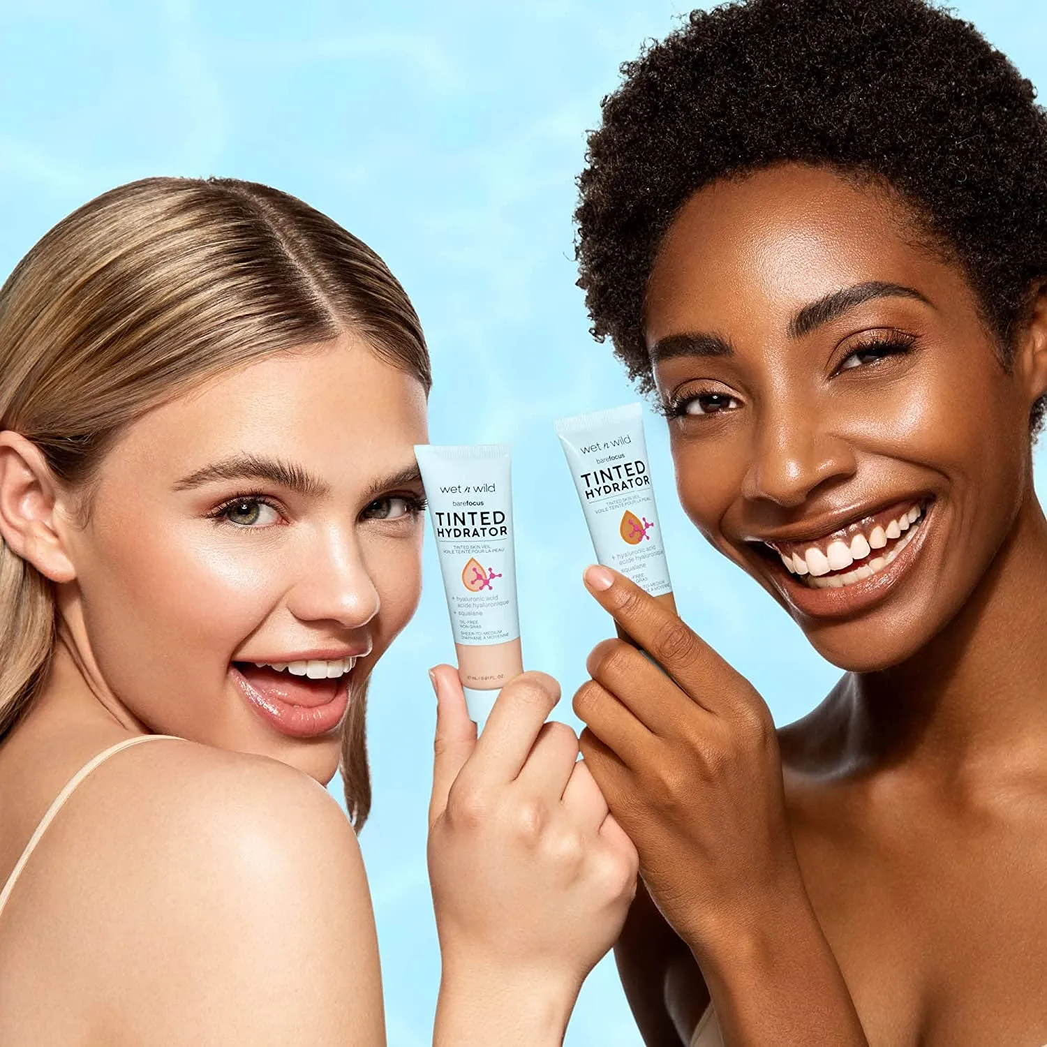 Bare Focus Tinted Hydrator Matte Finish, Light Medium, Oil-Free, Moisturizing Makeup | Hyaluronic Acid | Sheer to Medium Coverage