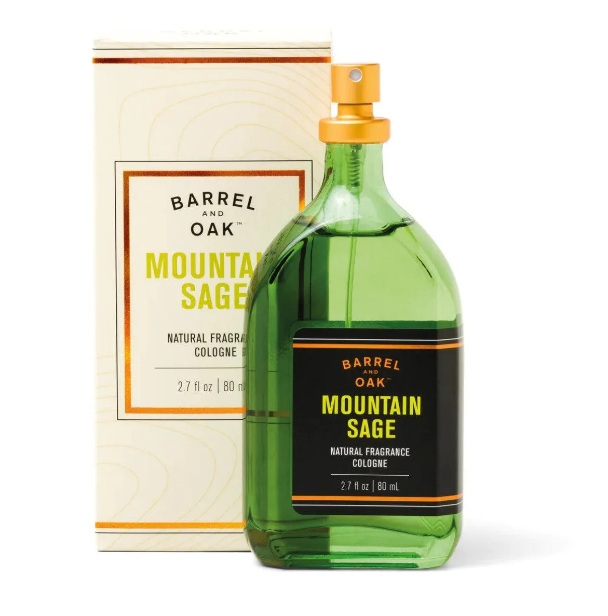 Barrel & Oak Natural Fragrance Cologne - Mountain Sage 2.7 fl oz.