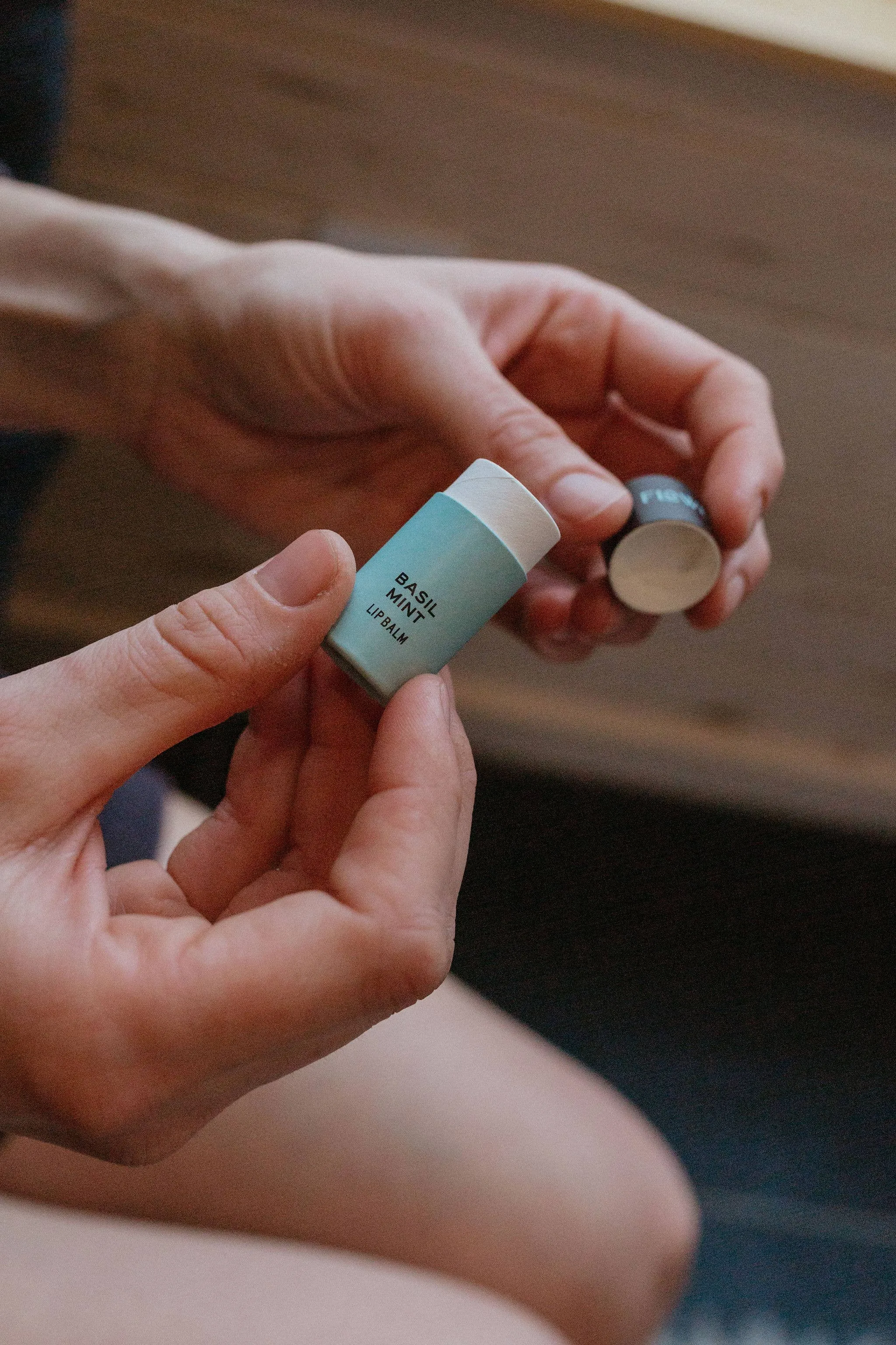 Basil Mint Organic Lip Balm / 0.3 oz Biodegradable Tube