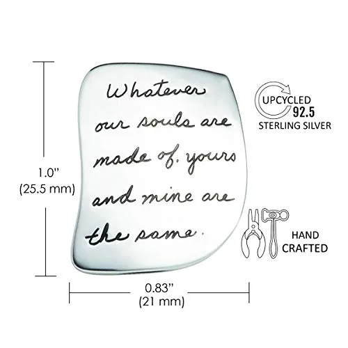 BB Becker Yours and Mine Sterling Silver Necklace - Girlfriend/Wife, Gift for Her, Our Souls Are The Same, Jewelry for Her, Birthday, Relationship, Romantic, Anniversary Gifts