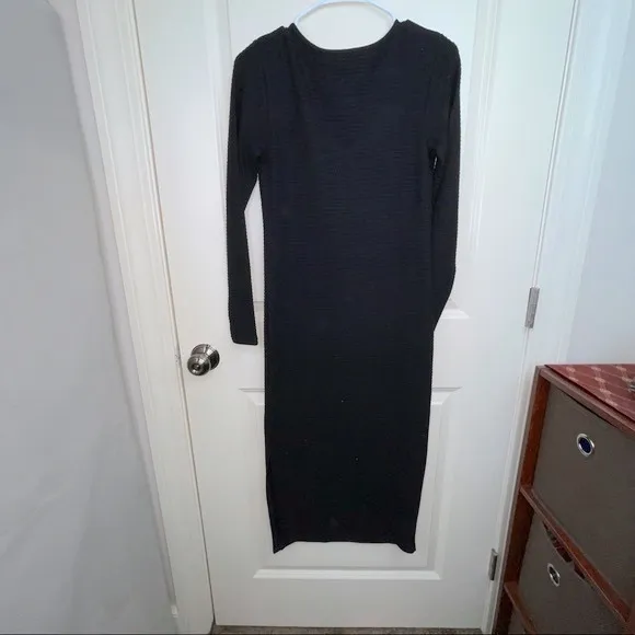 BB Dakota by Steve Madden Love Shrug Midi Dress Black S