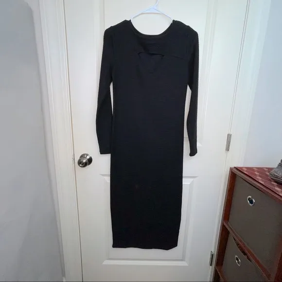BB Dakota by Steve Madden Love Shrug Midi Dress Black S
