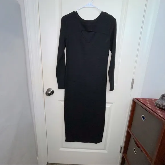BB Dakota by Steve Madden Love Shrug Midi Dress Black S