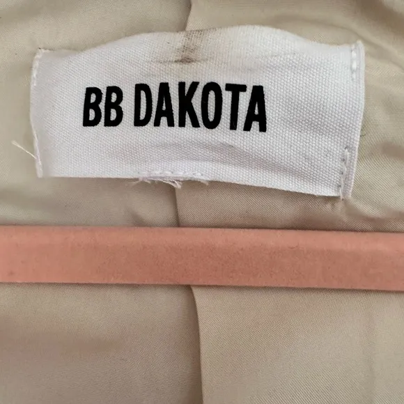 BB Dakota Hugs Don’t Lie Cropped 3/4 Sleeve Cream Faux Fur Coat Jacket Large