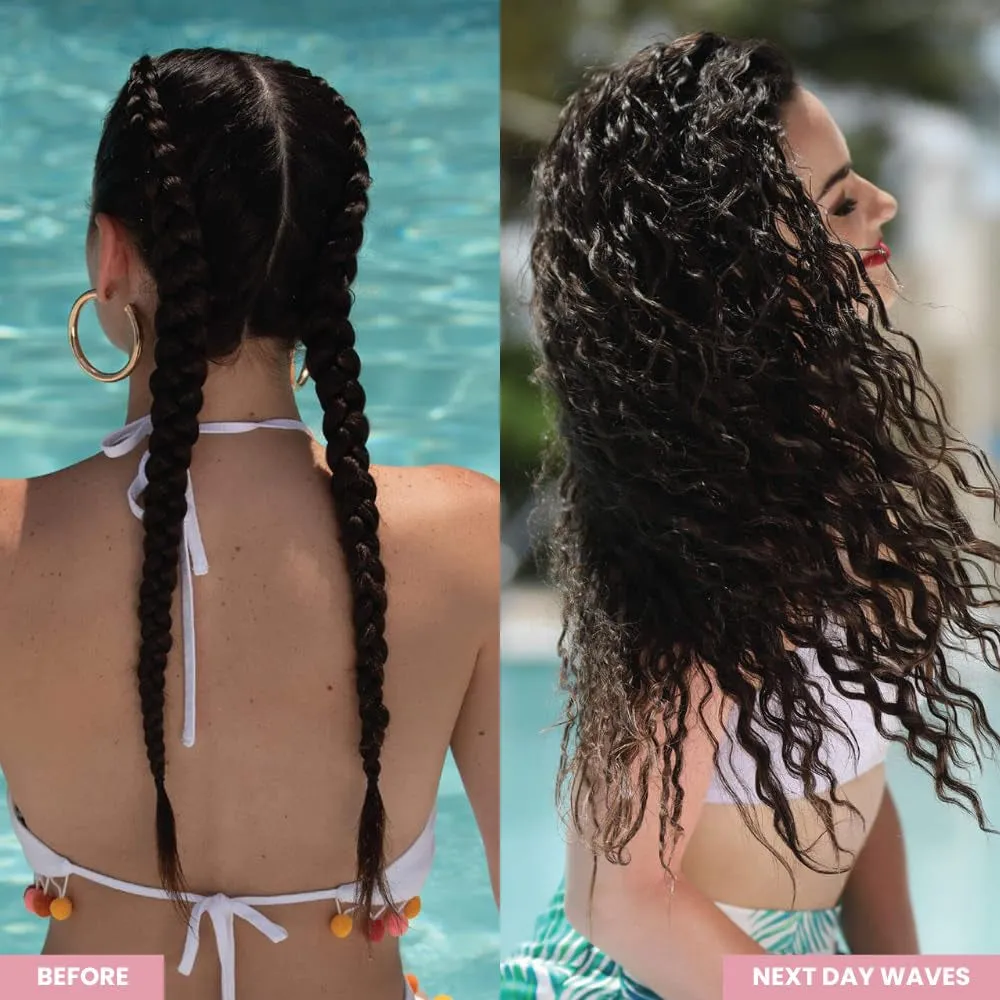 Beachwaver Braid Balm Pre-Braid Prep - Frizz-Taming Hair Primer Foam to Strengthen and Reduce Flyaways with Hix Vegan Bond Multiplers - Create Heatless Curls with Braids - for All Hair Types (4 Fl Oz)