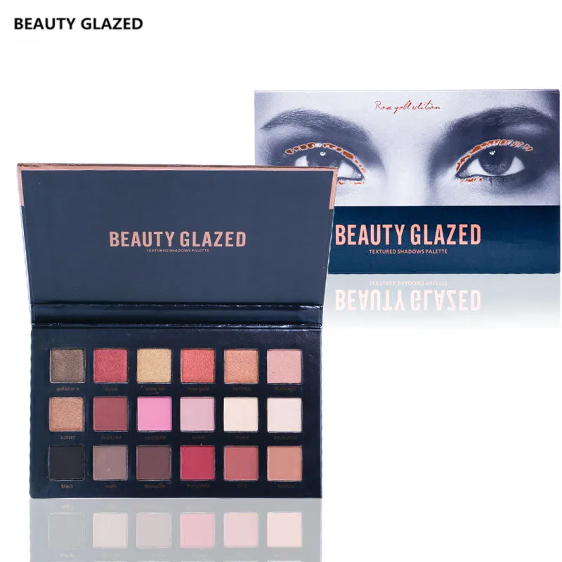 BEAUTY GLAZED Brand Makeup Long-lasting Eye Shadow Easy to Wear Eyeshadow Natural Matte Shimmer Natural Makeup palette 18 Colors