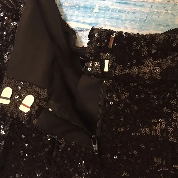 Bebe Wild Horses Sparkle Tap Shorts Sequins Pockets Size Medium