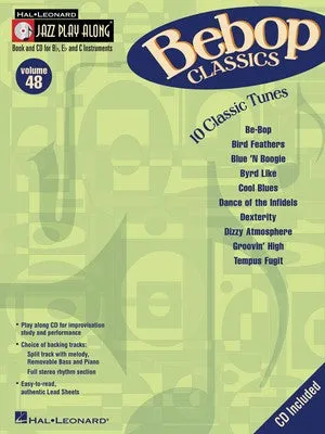 BEBOP CLASSICS JAZZ PLAY ALONG BK/CD V48 (O/P)