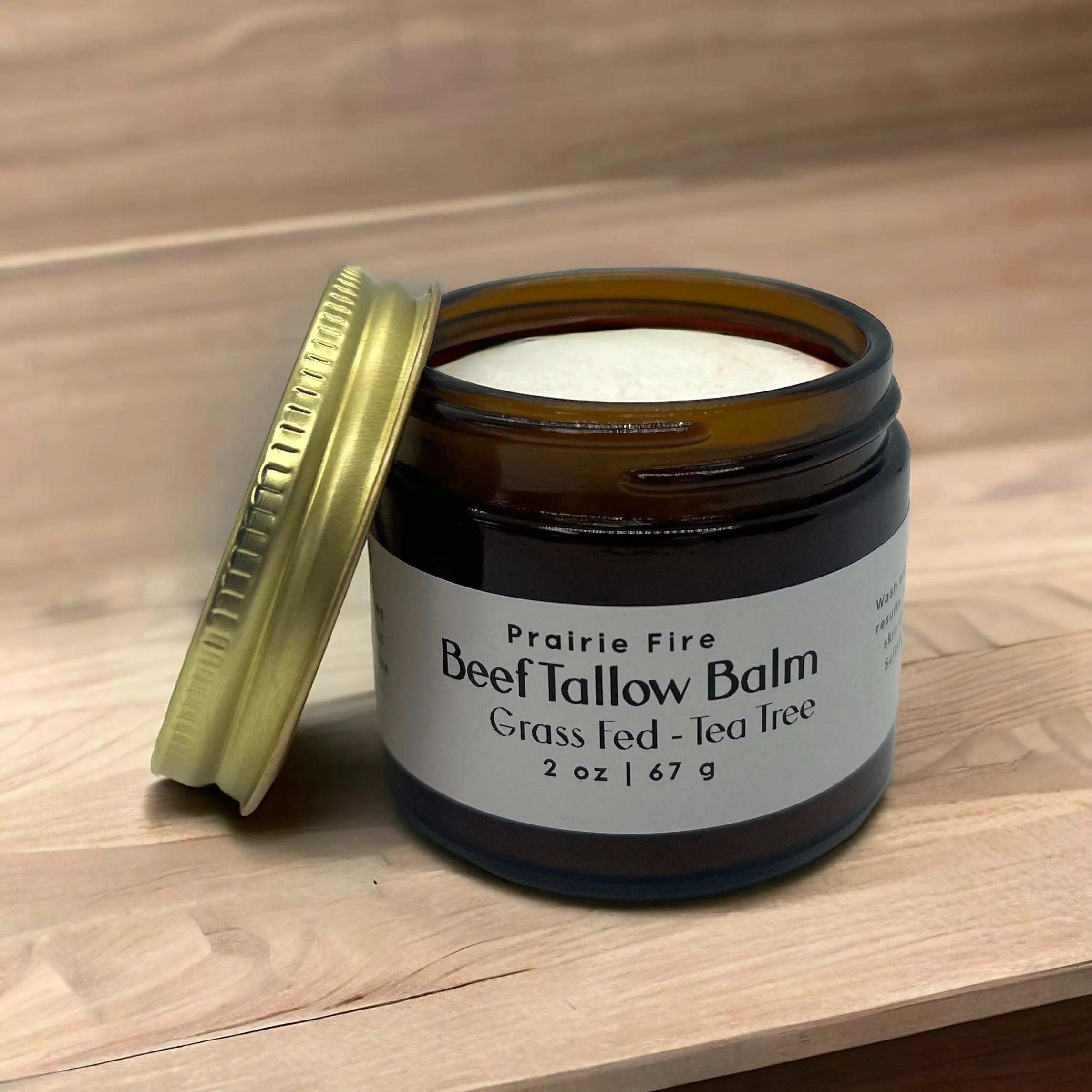 Beef Tallow Balm - 2 oz - Organic Grass Fed and Finished Tallow- Made in USA - Moisturizing Skin Care