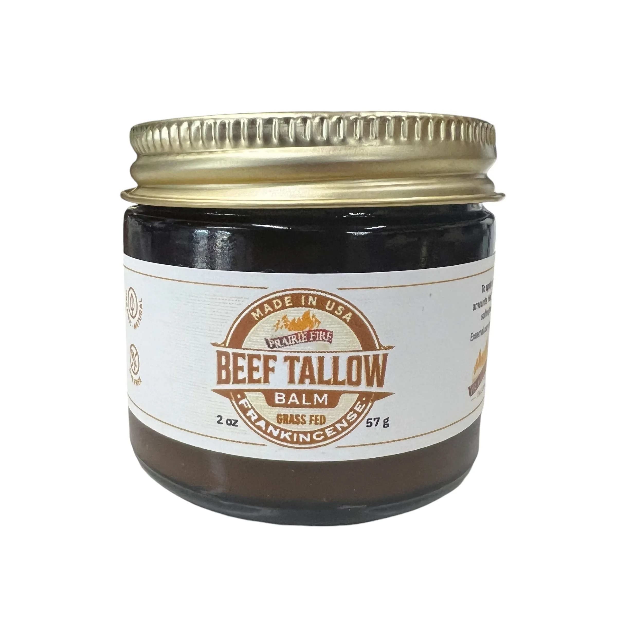 Beef Tallow Balm - 2 oz - Organic Grass Fed and Finished Tallow- Made in USA - Moisturizing Skin Care