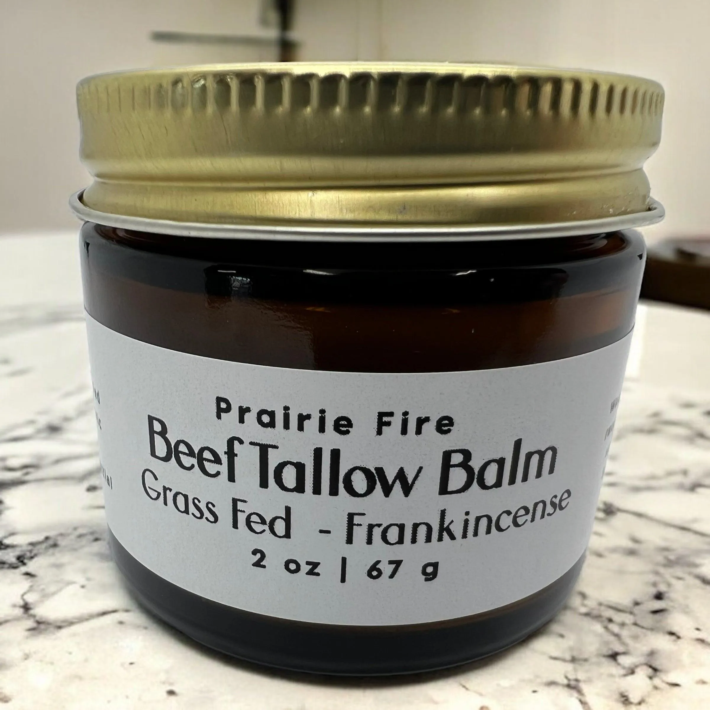 Beef Tallow Balm - 2 oz - Organic Grass Fed and Finished Tallow- Made in USA - Moisturizing Skin Care