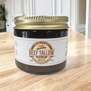Beef Tallow Balm - 2 oz - Organic Grass Fed and Finished Tallow- Made in USA - Moisturizing Skin Care