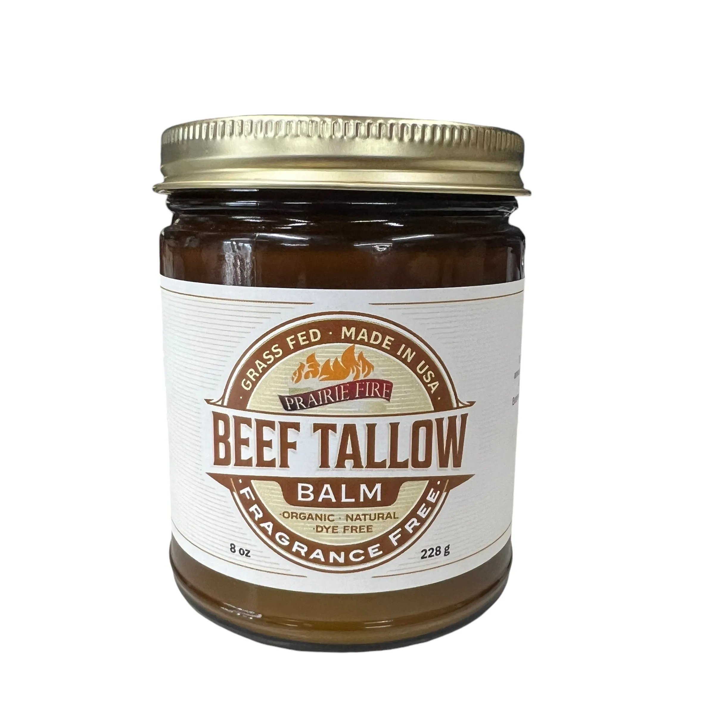 Beef Tallow Balm - 8 oz - Organic Grass Fed and Finished - Made in USA - Moisturizing Skin Care