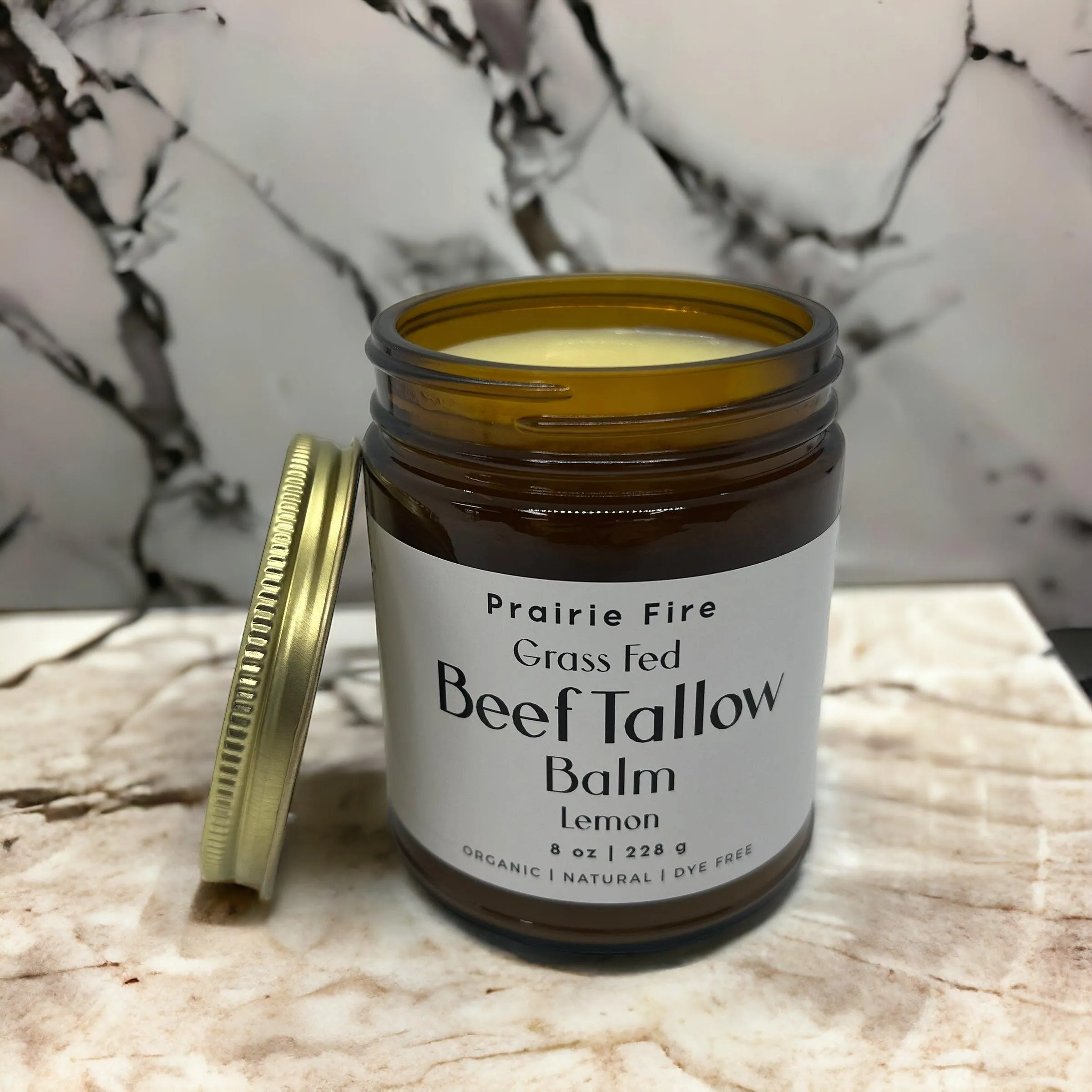 Beef Tallow Balm - 8 oz - Organic Grass Fed and Finished - Made in USA - Moisturizing Skin Care