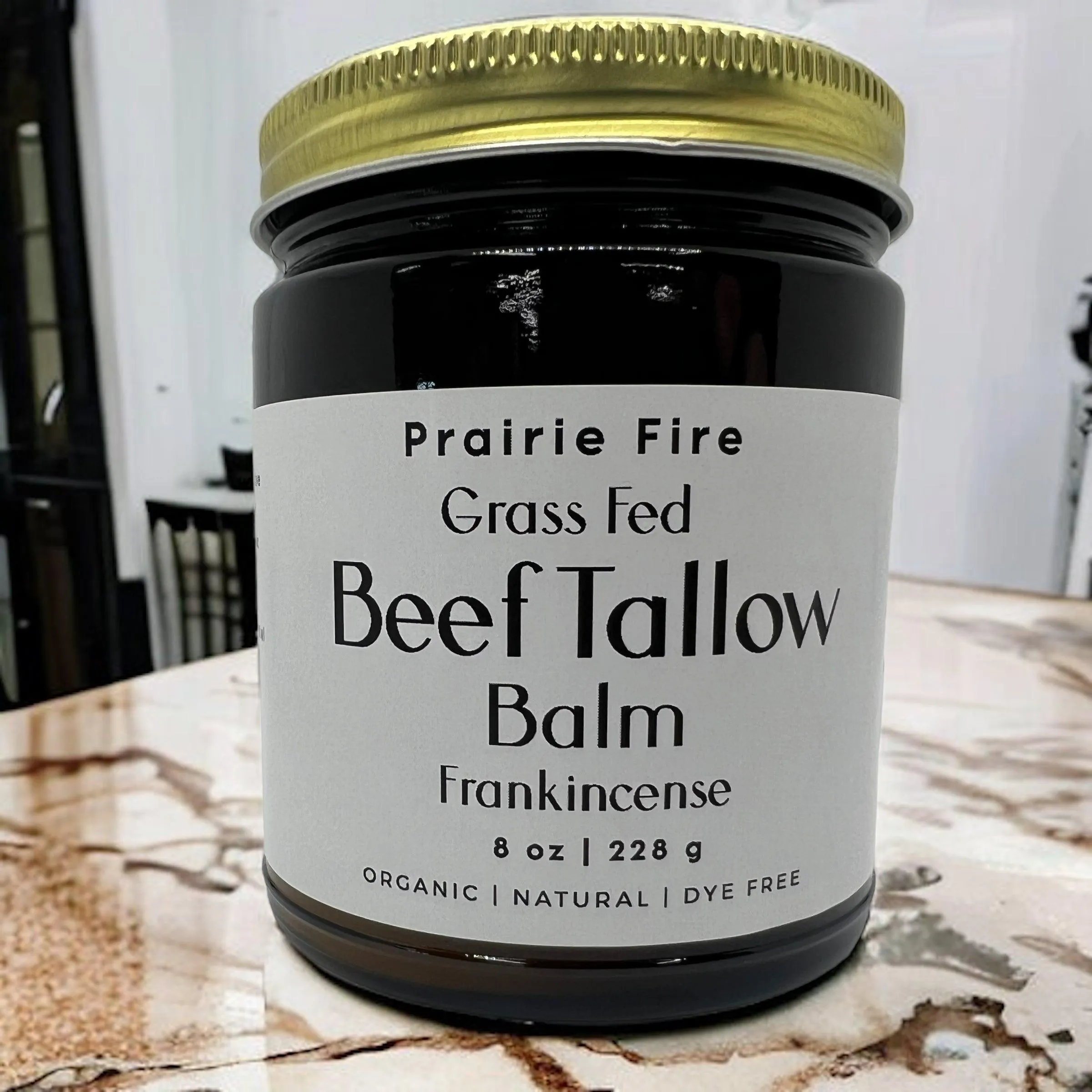 Beef Tallow Balm - 8 oz - Organic Grass Fed and Finished - Made in USA - Moisturizing Skin Care