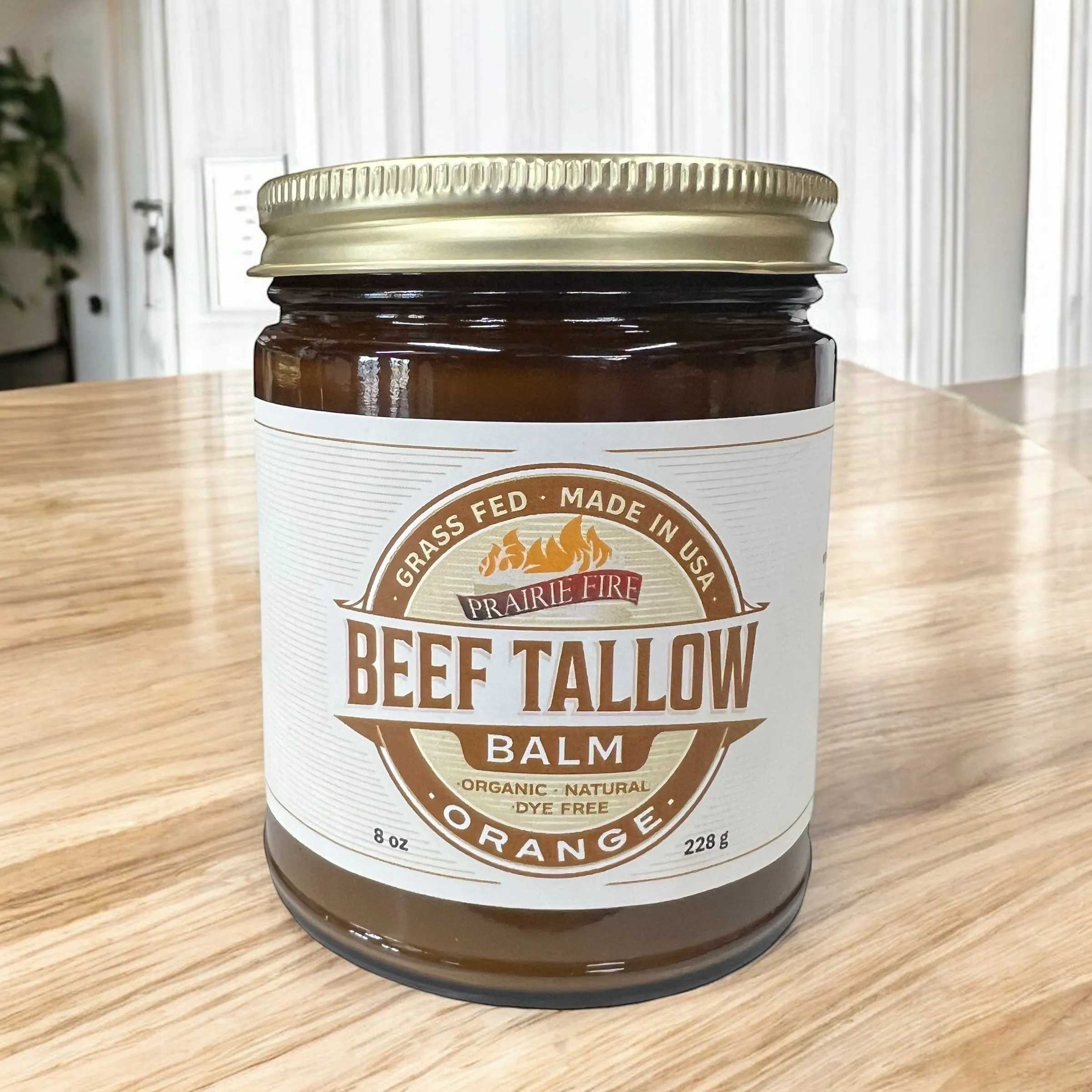 Beef Tallow Balm - 8 oz - Organic Grass Fed and Finished - Made in USA - Moisturizing Skin Care