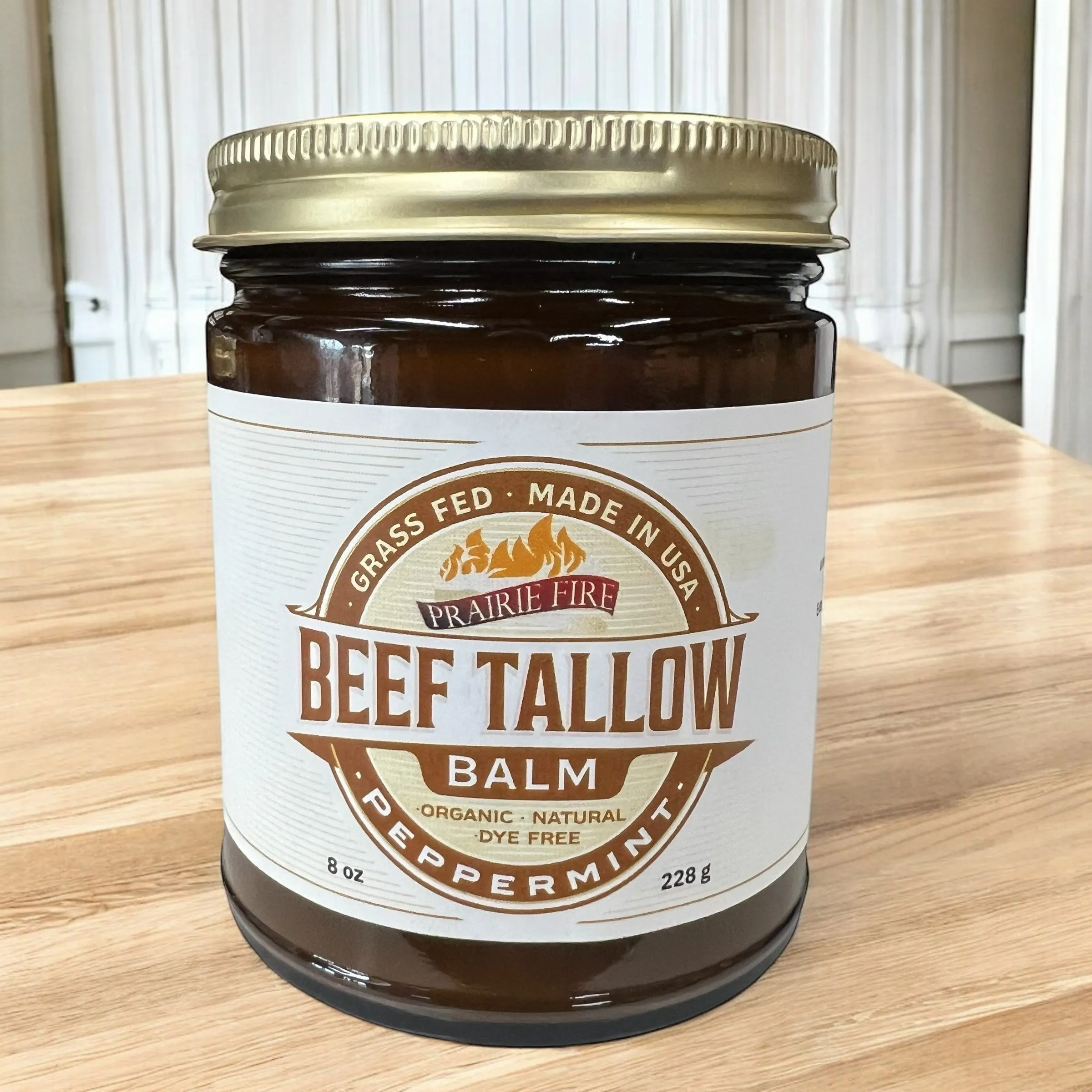 Beef Tallow Balm - 8 oz - Organic Grass Fed and Finished - Made in USA - Moisturizing Skin Care