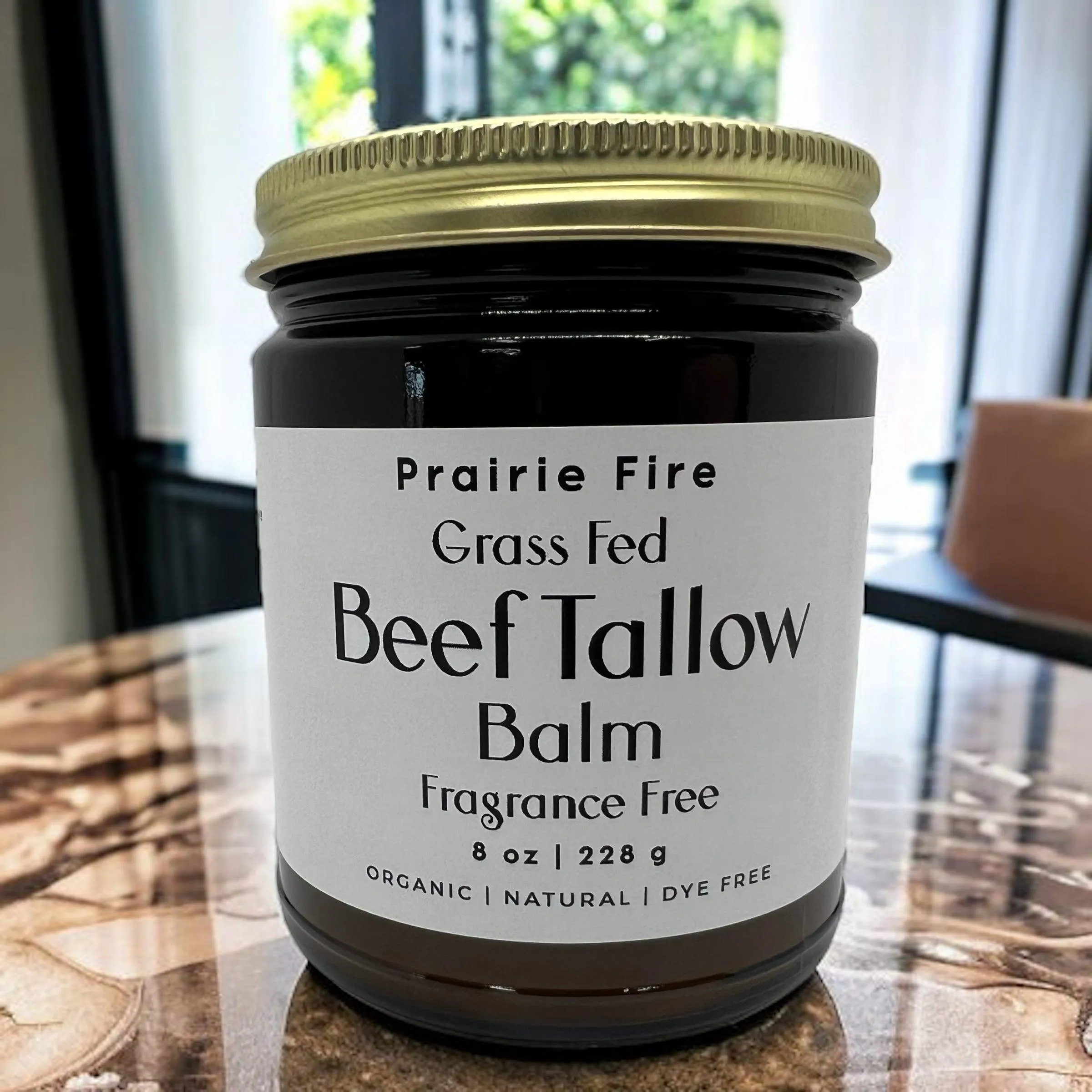 Beef Tallow Balm - 8 oz - Organic Grass Fed and Finished - Made in USA - Moisturizing Skin Care