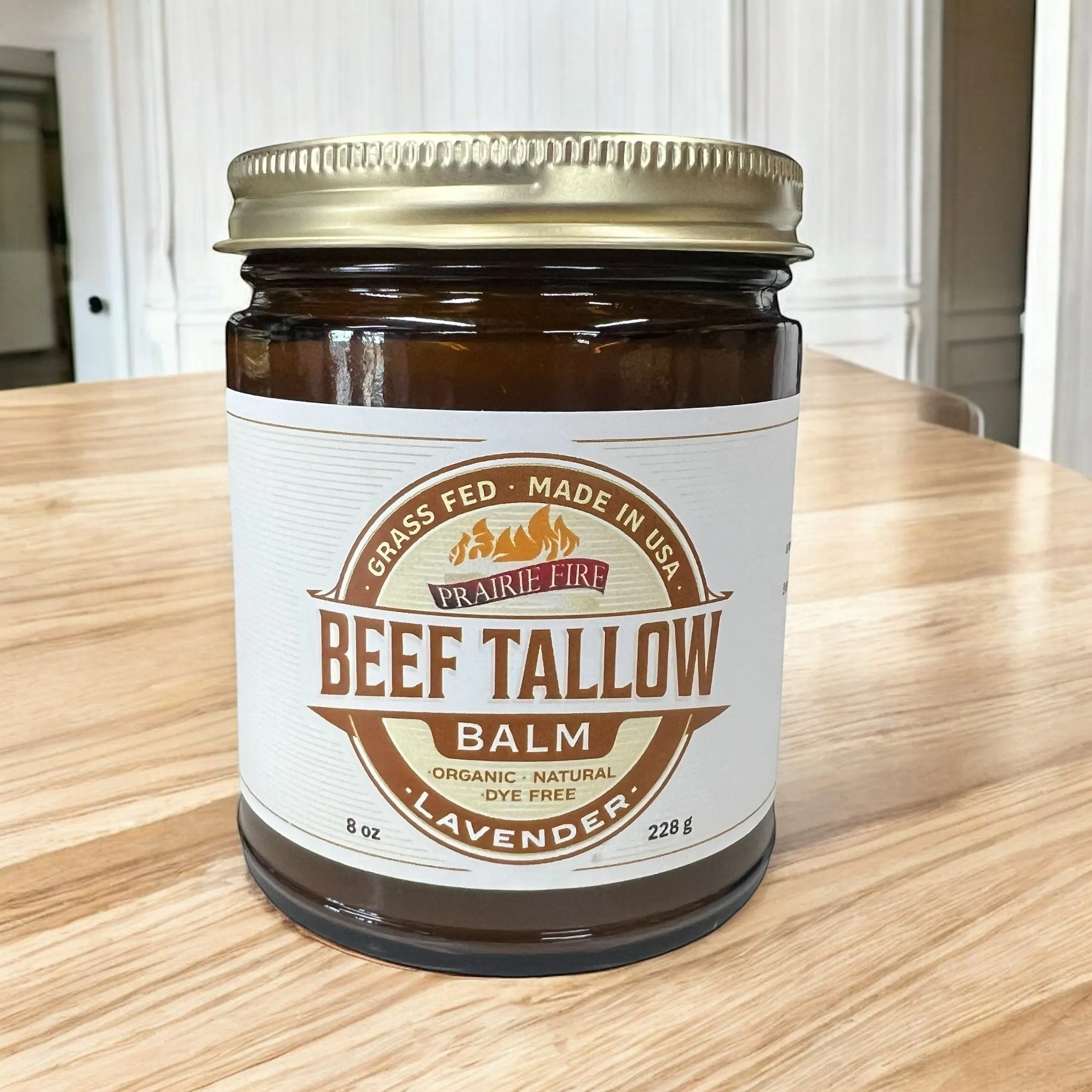 Beef Tallow Balm - 8 oz - Organic Grass Fed and Finished - Made in USA - Moisturizing Skin Care