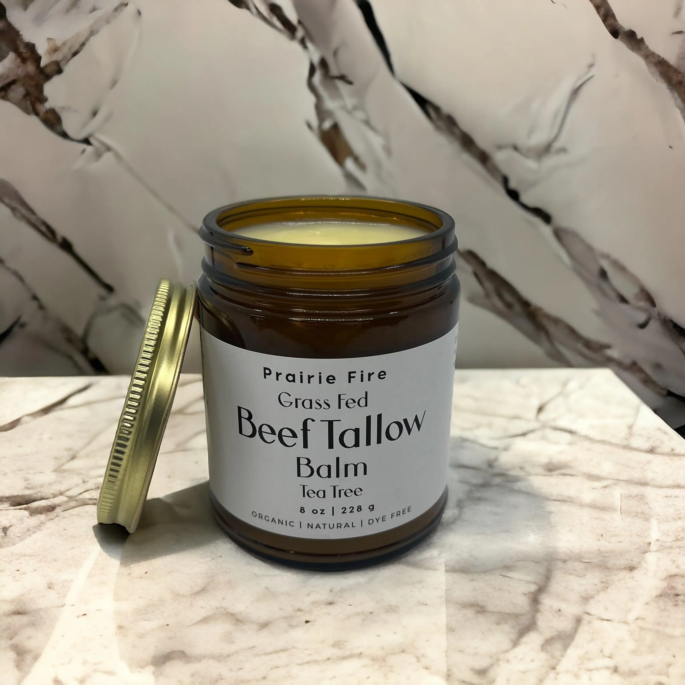 Beef Tallow Balm - 8 oz - Organic Grass Fed and Finished - Made in USA - Moisturizing Skin Care
