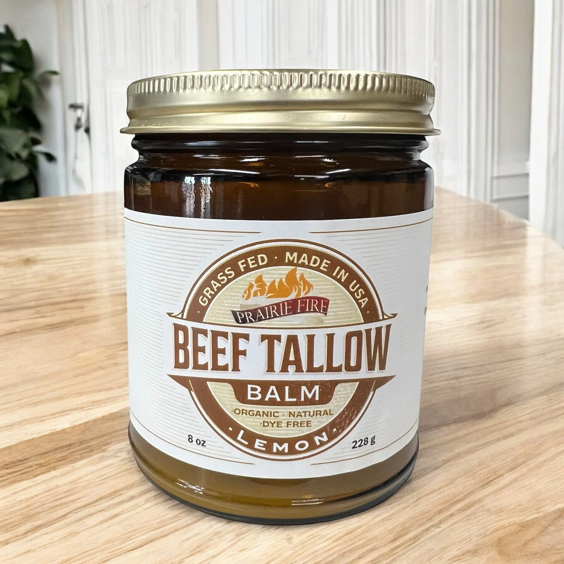 Beef Tallow Balm - 8 oz - Organic Grass Fed and Finished - Made in USA - Moisturizing Skin Care