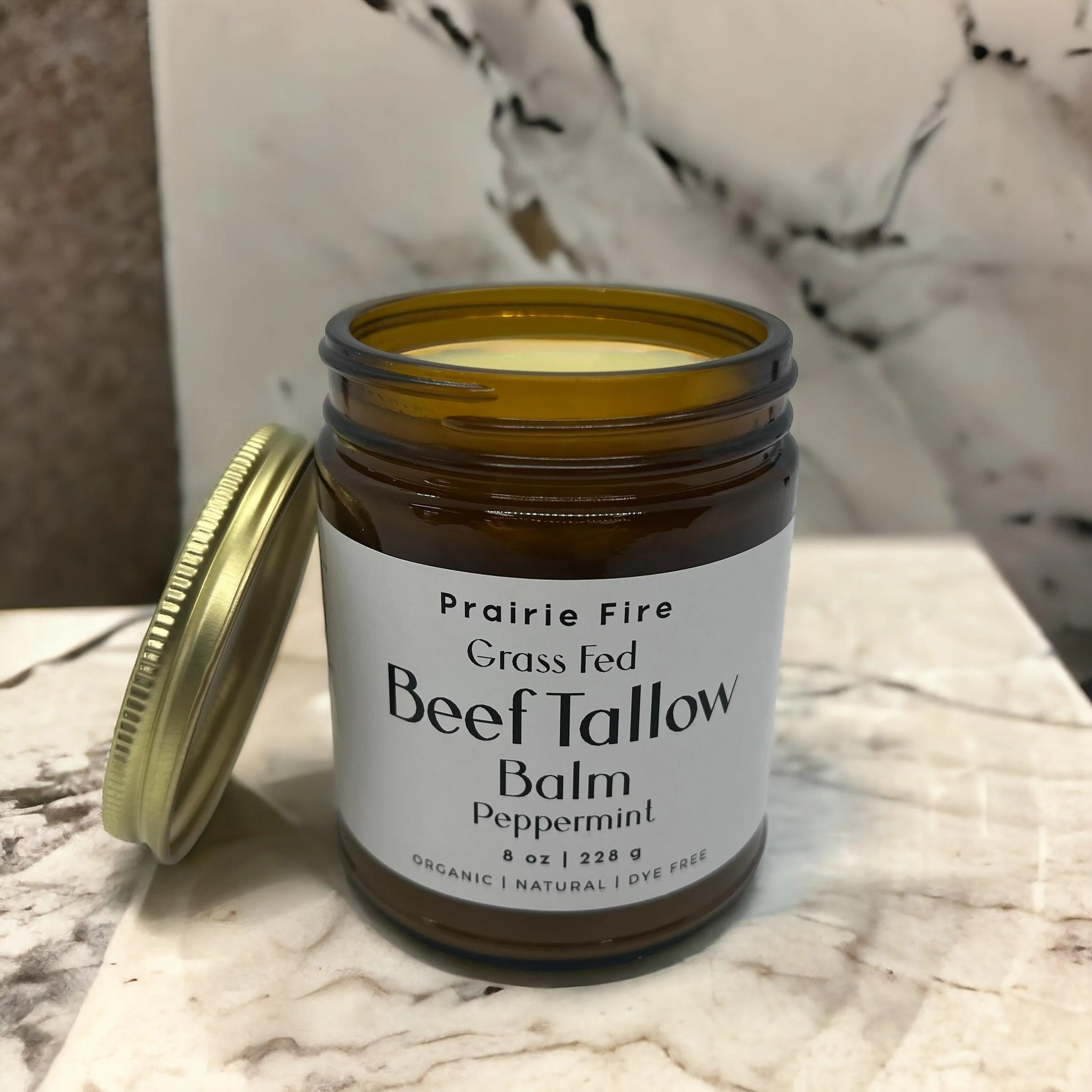Beef Tallow Balm - 8 oz - Organic Grass Fed and Finished - Made in USA - Moisturizing Skin Care