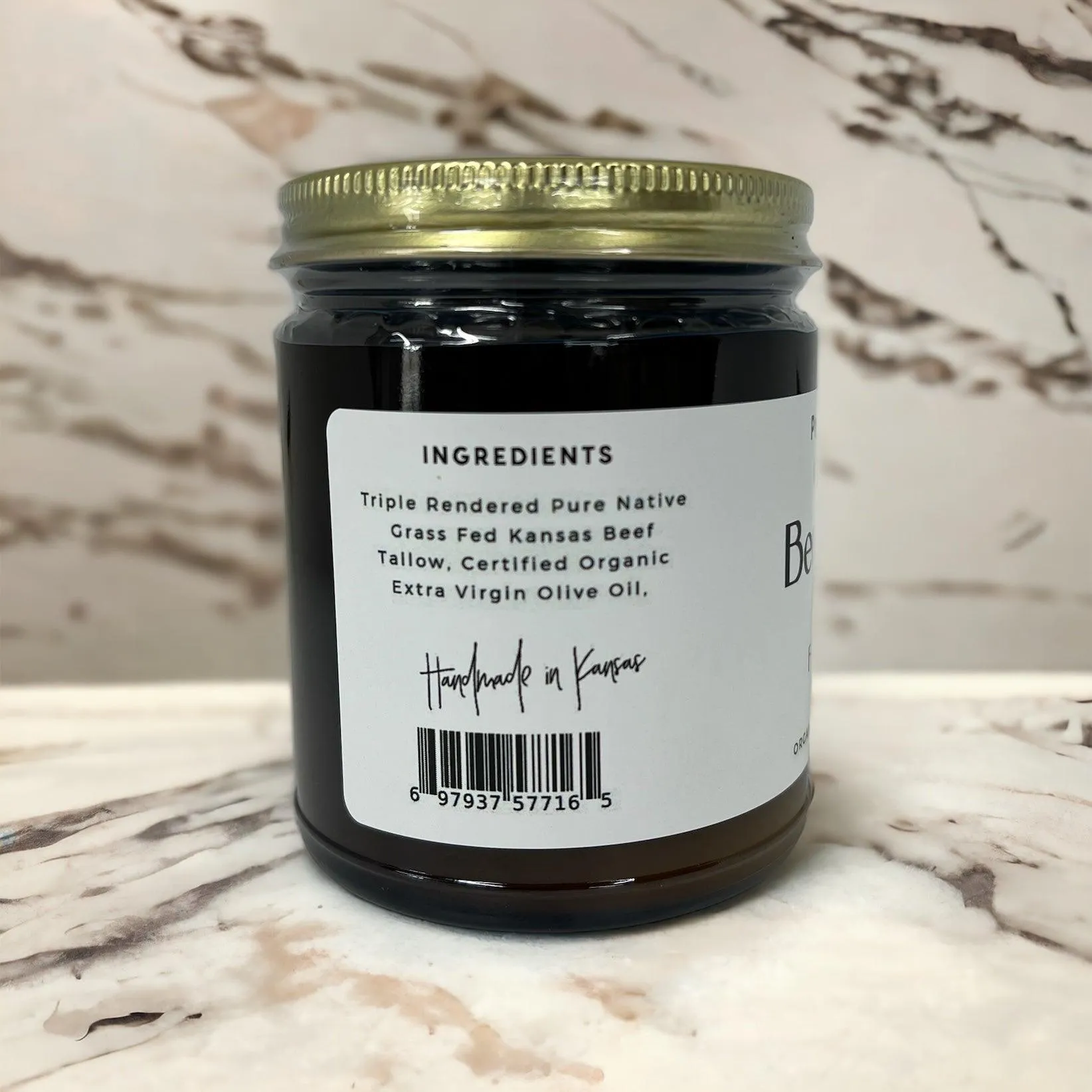 Beef Tallow Balm - 8 oz - Organic Grass Fed and Finished - Made in USA - Moisturizing Skin Care