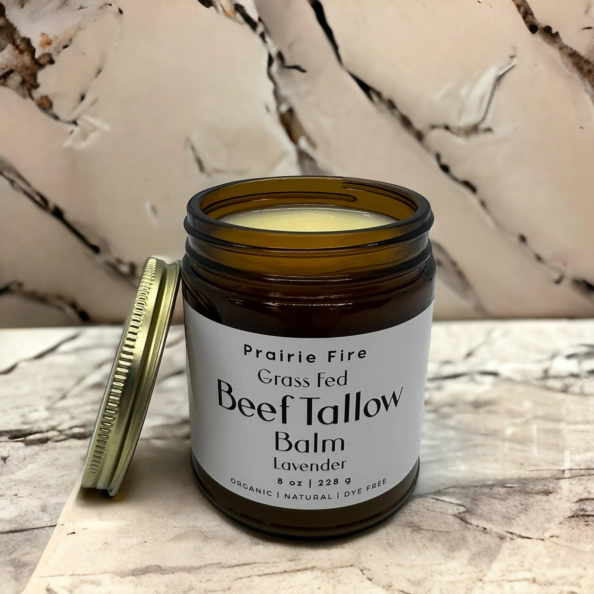 Beef Tallow Balm - 8 oz - Organic Grass Fed and Finished - Made in USA - Moisturizing Skin Care