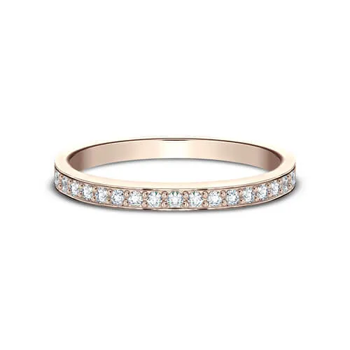 Benchmark 14K Rose Gold Ladies Diamond Wedding Band 522800HF14KR