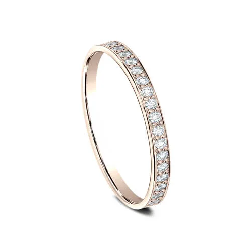 Benchmark 14K Rose Gold Ladies Diamond Wedding Band 522800HF14KR