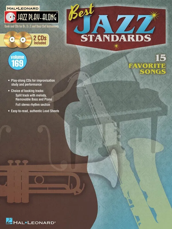 BEST JAZZ STANDARDS JAZZ PLAYALONG V169 BK/2CD