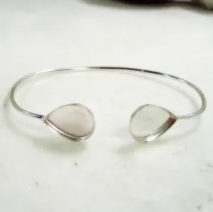 Bezel Cup Bracelet Setting - Side Pear Bezels, Choose Your Metal