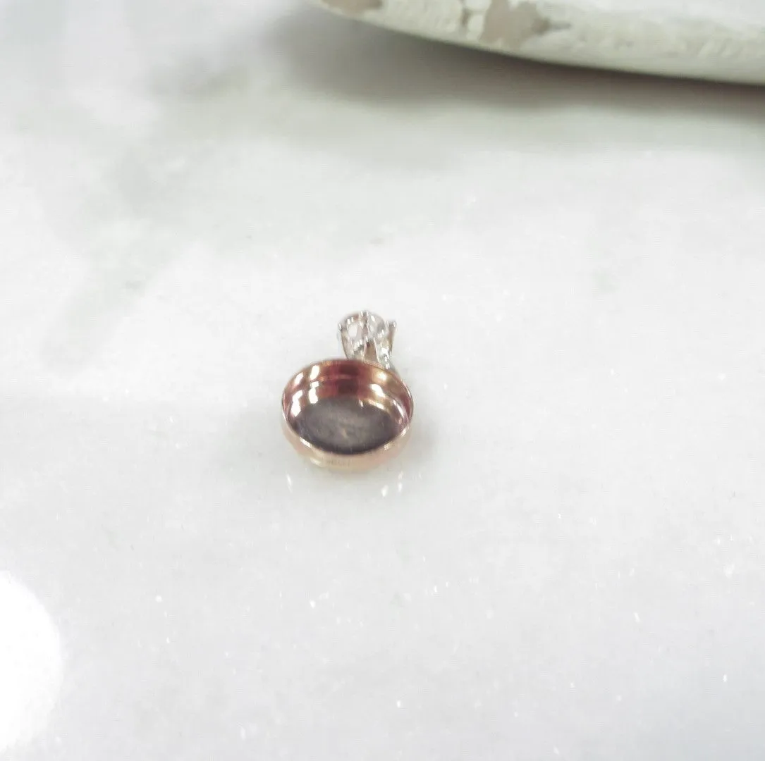 Bezel Cup Pendant - Round Faceted Gem, Choose Your Cup Size, Choose Your Metal