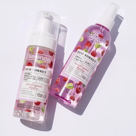 Bielenda ECO SORBET - Raspberry - Moisturizing & Soothing Micellar Foam Cleanser 150ml