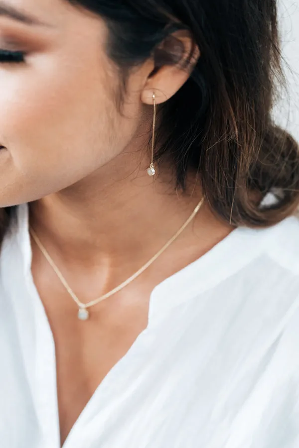 Bilateral Cremation Chain Earrings in Sterling Silver