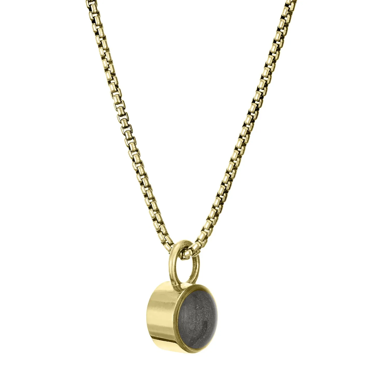 Bilateral Cremation Necklace in 14K Yellow Gold