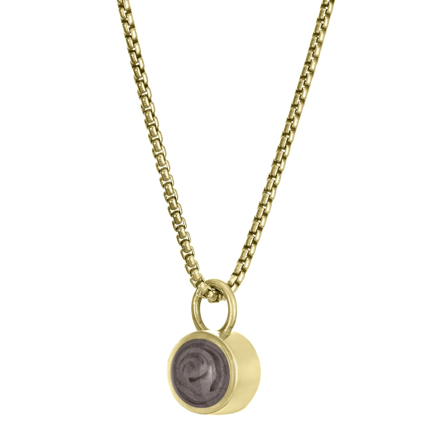 Bilateral Cremation Necklace in 14K Yellow Gold