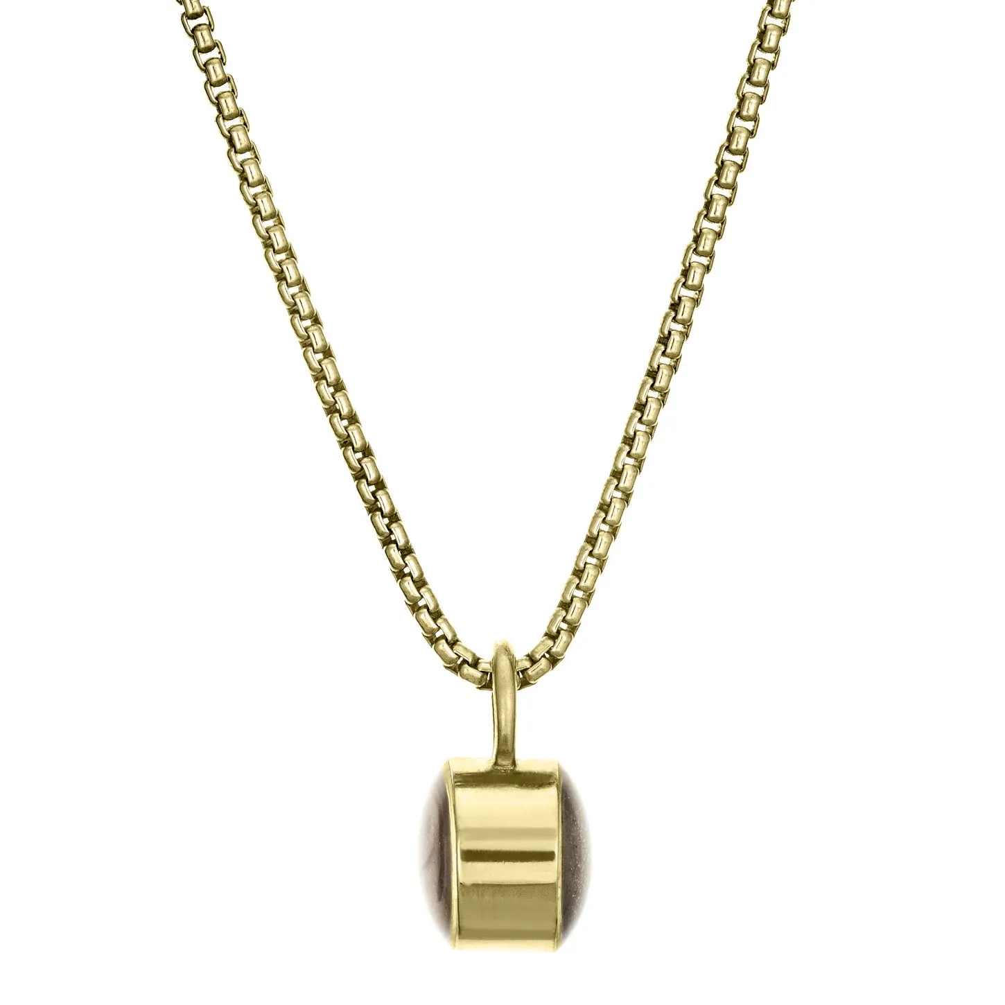 Bilateral Cremation Necklace in 14K Yellow Gold