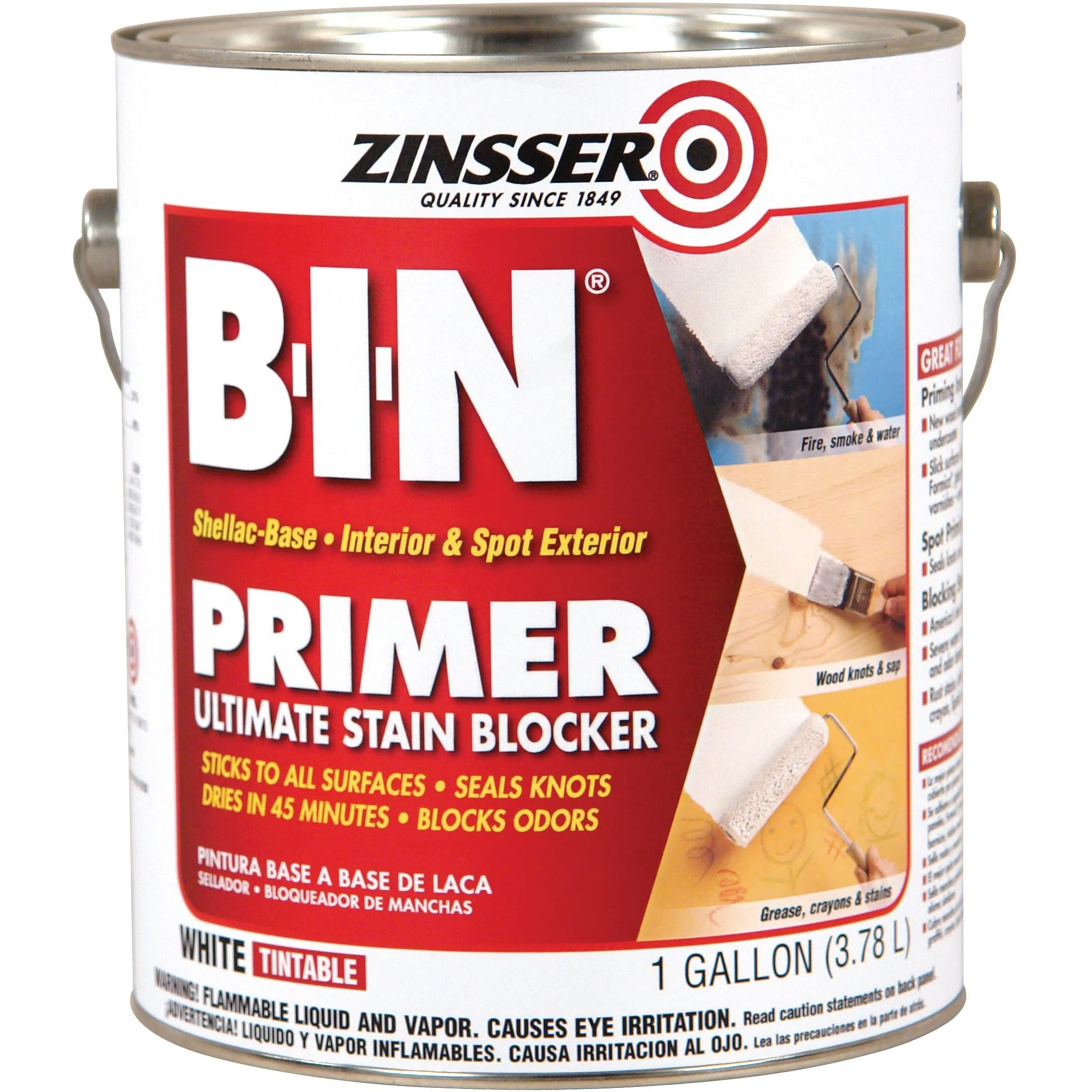BIN Shellac-Based Multi-Purpose Interior Primer and Sealer