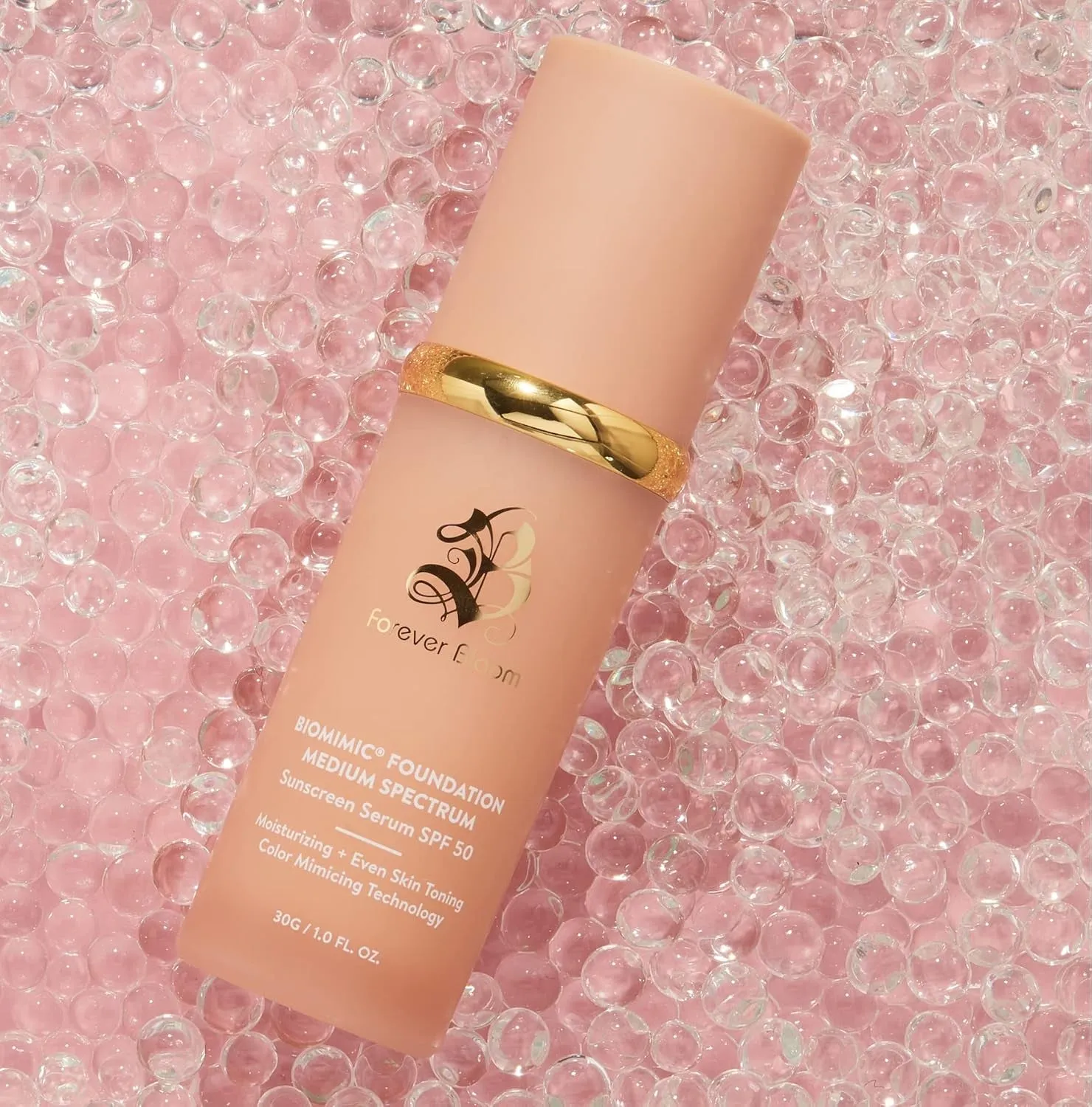 Bio Mimic Foundation Medium Spectrum by ; Protecting from Sun with SPF50; for Gym, Sports, Dancing