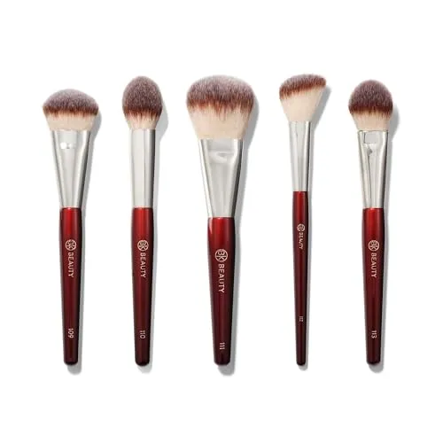BK BEAUTY - CORE LINE EXTENSION FACE SET (5PC) - Professional Makeup Brush Set for Liquid, Cream & Powder | Premium Makeup Brushes for Flawless Application