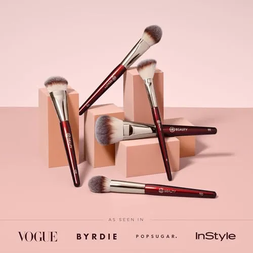 BK BEAUTY - CORE LINE EXTENSION FACE SET (5PC) - Professional Makeup Brush Set for Liquid, Cream & Powder | Premium Makeup Brushes for Flawless Application
