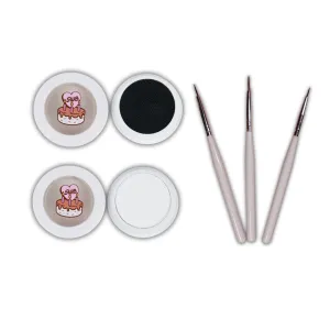 Black & White Cake Eyeliner Brush Kit