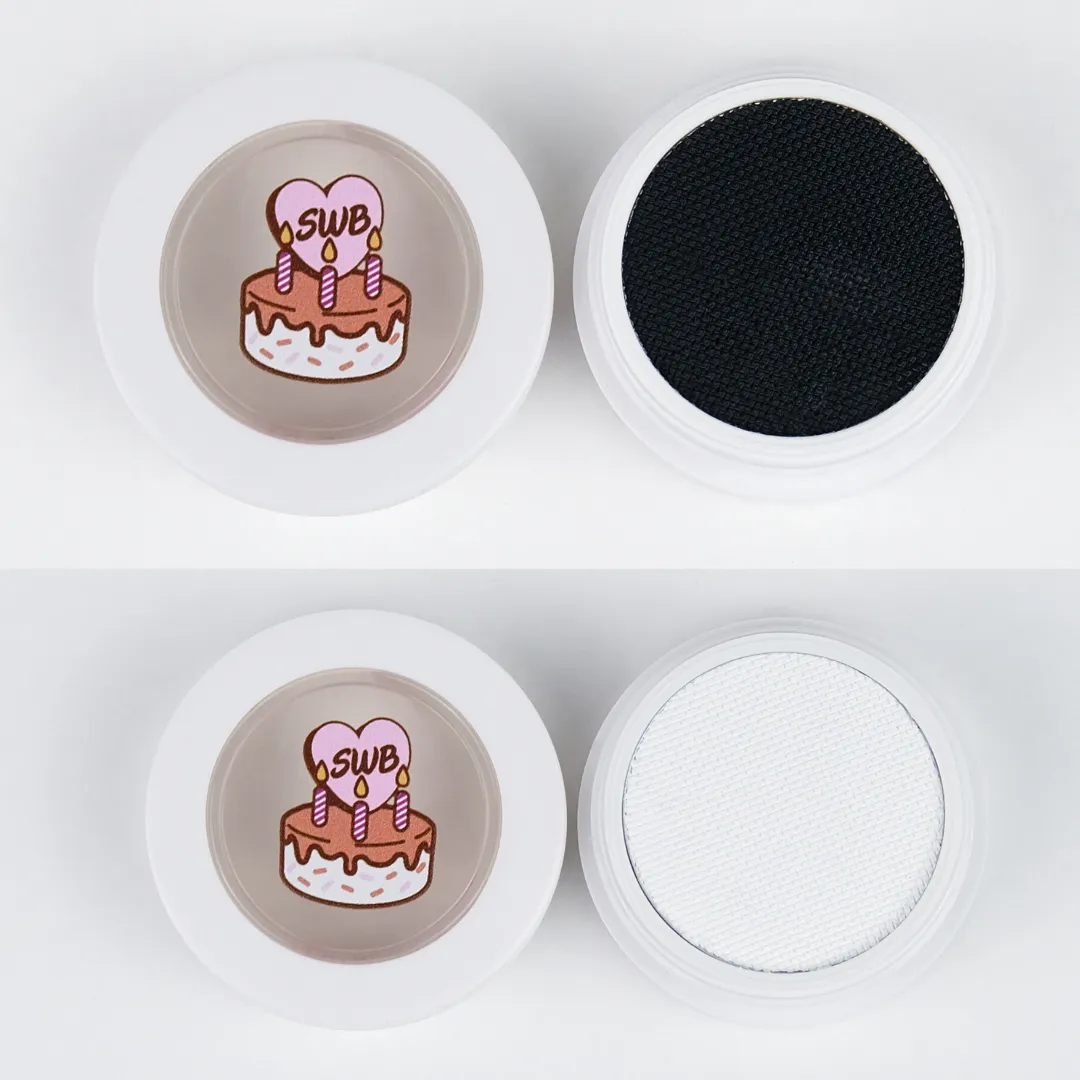 Black & White Cake Eyeliner Brush Kit