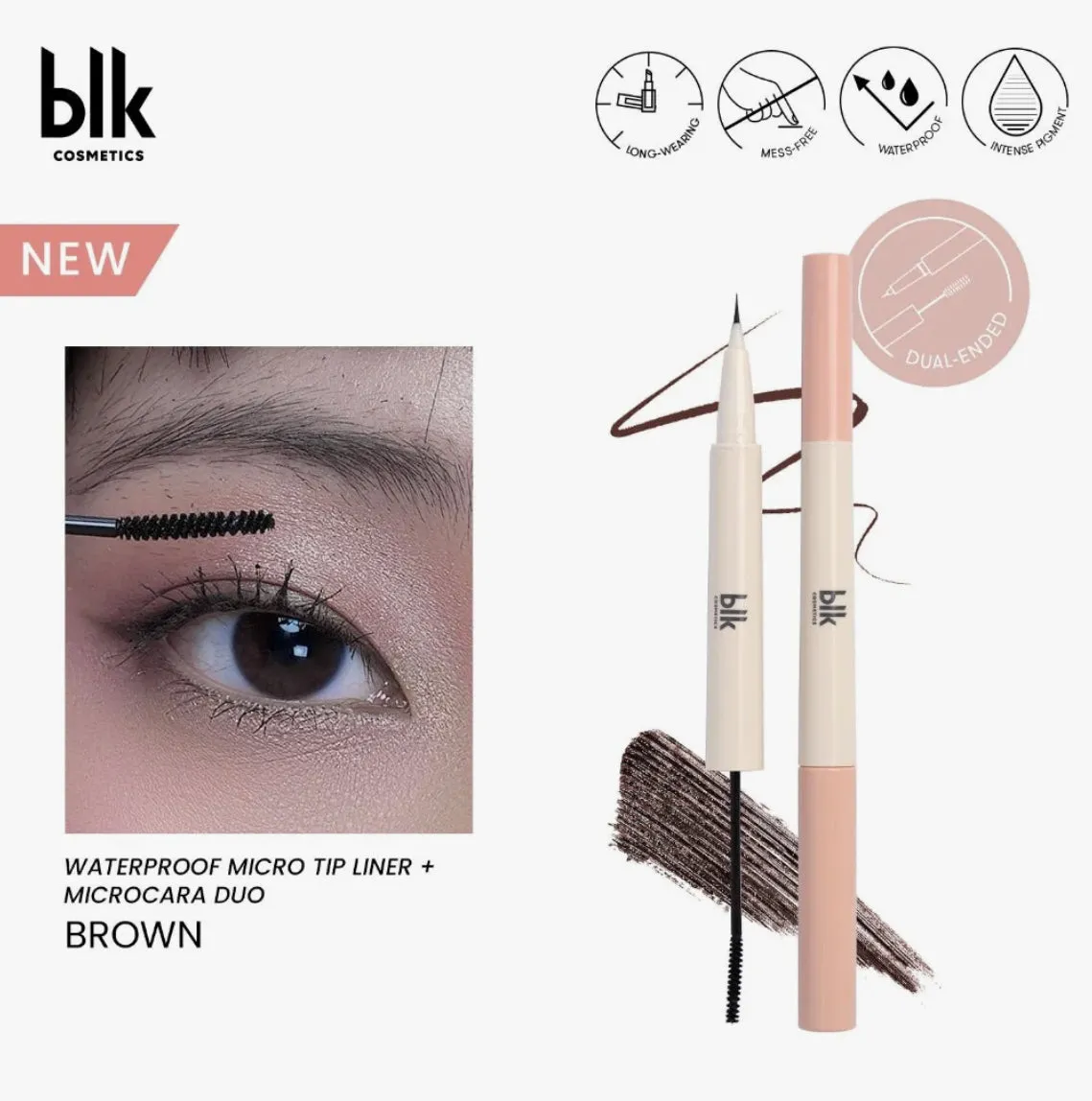 blk Cosmetics Daydream Waterproof Micro Tip Liner   Microcara Duo