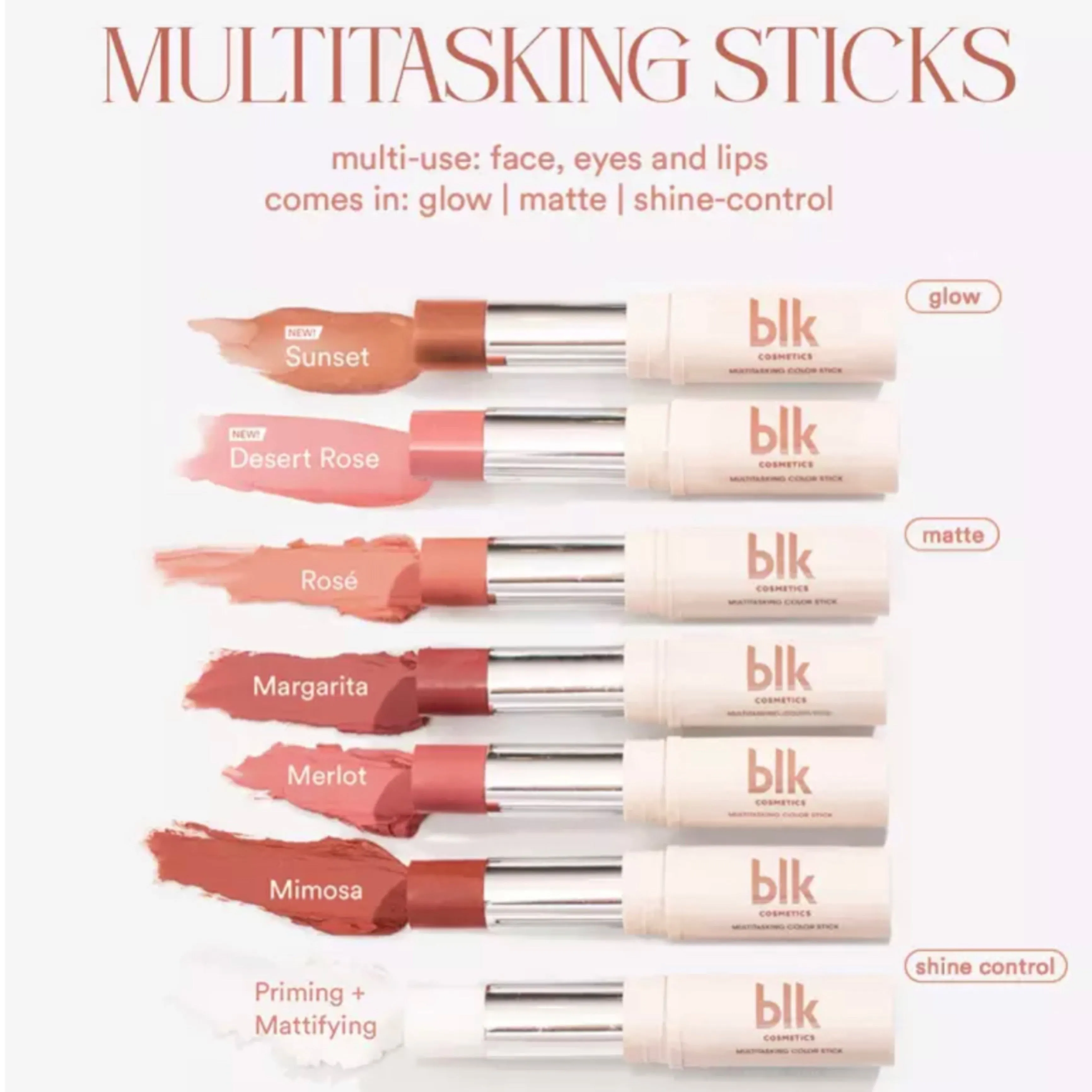 BLK Cosmetics Multitasking Color Stick (Glow/Matte/Primer)