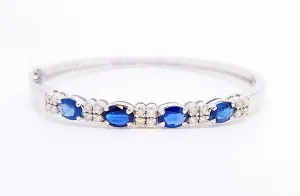 BLUE SAPPHIRE  & DIAMOND BANGLE AD NO. 2659