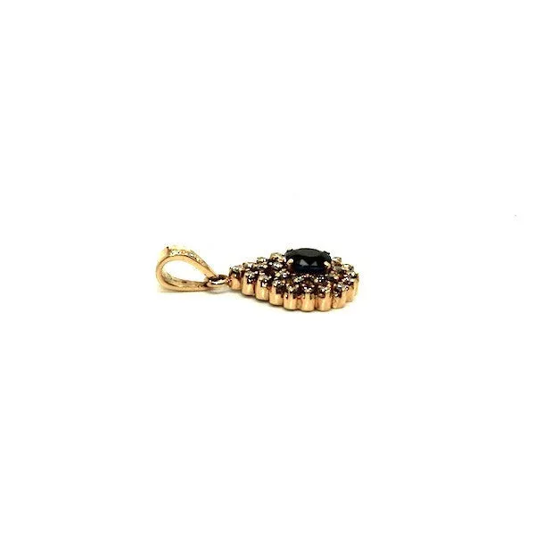 Blue Sapphire And Diamond Double Clustered Ad No.0597