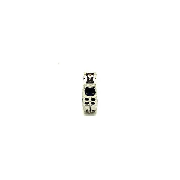 Blue Sapphire And Diamond Double Row Pendant Ad No.0568