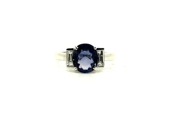 Blue Sapphire And Diamond Ring Ad No. 0829